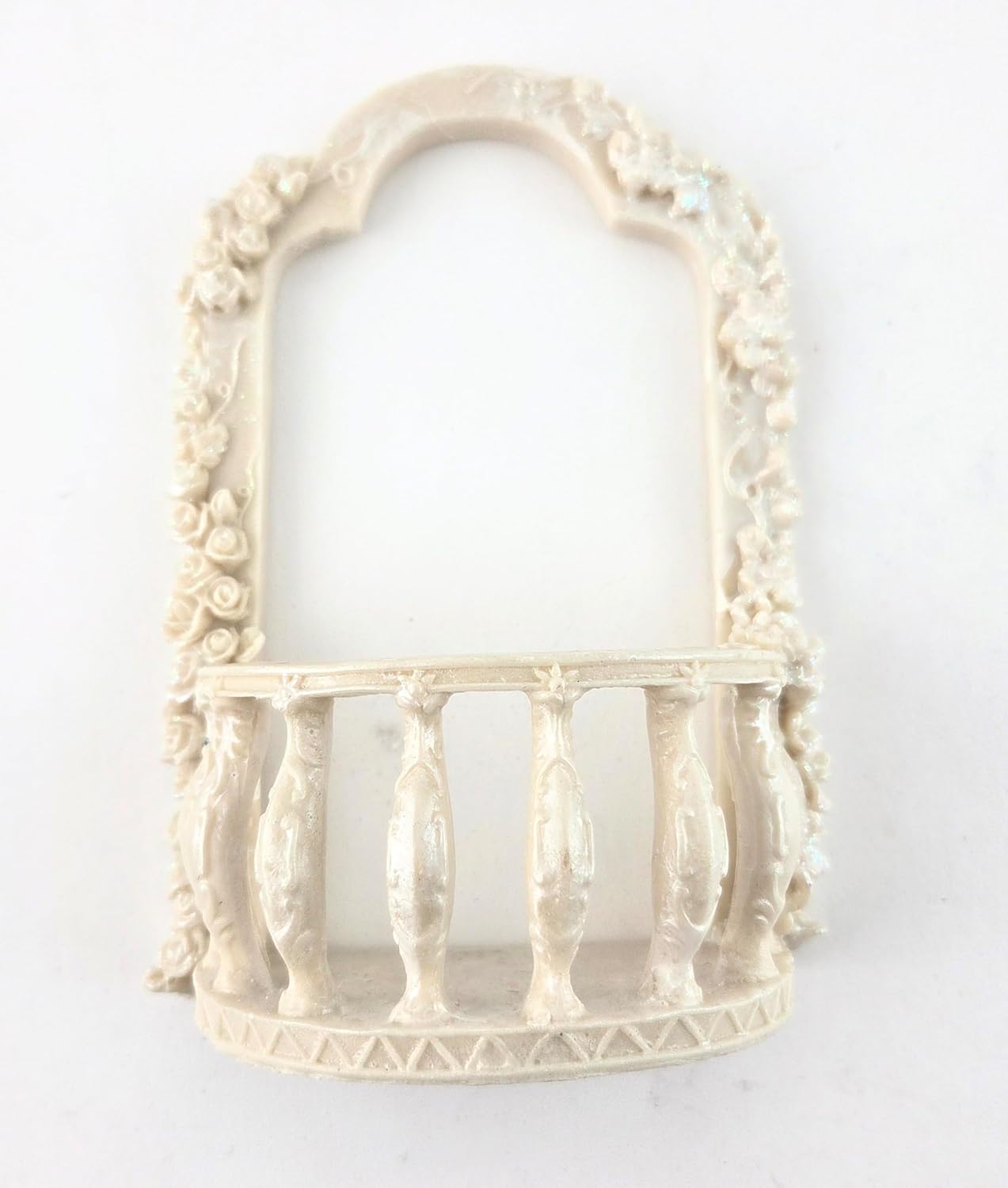 Party Favors Plus Ivory Polyresin Wedding Gazebo Balcony Figurine 6.5 Inch