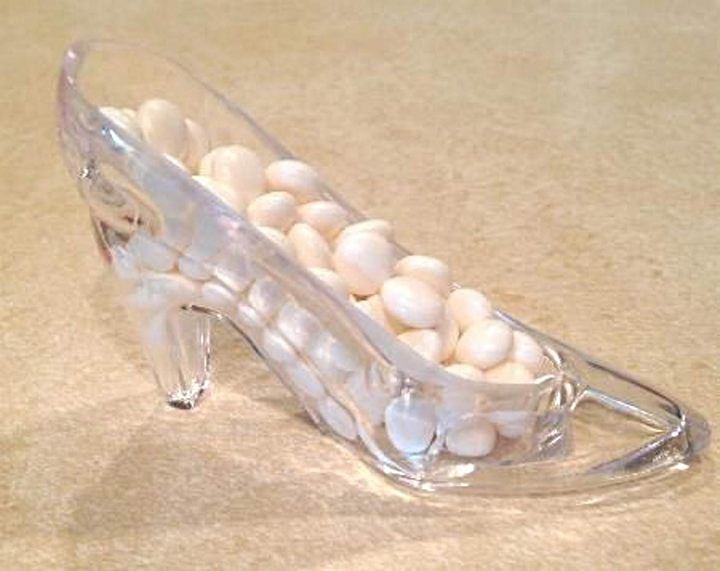 Party Favors Plus Clear Fillable Cinderella Slipper Wedding Favor Holders Plastic 3.5 Inch 24 Count