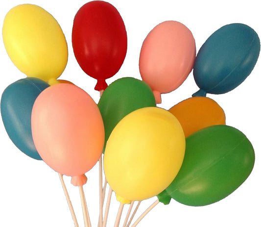 Party Favors Plus Multicolored Plastic Balloon Picks Birthday Decorations 12 Count