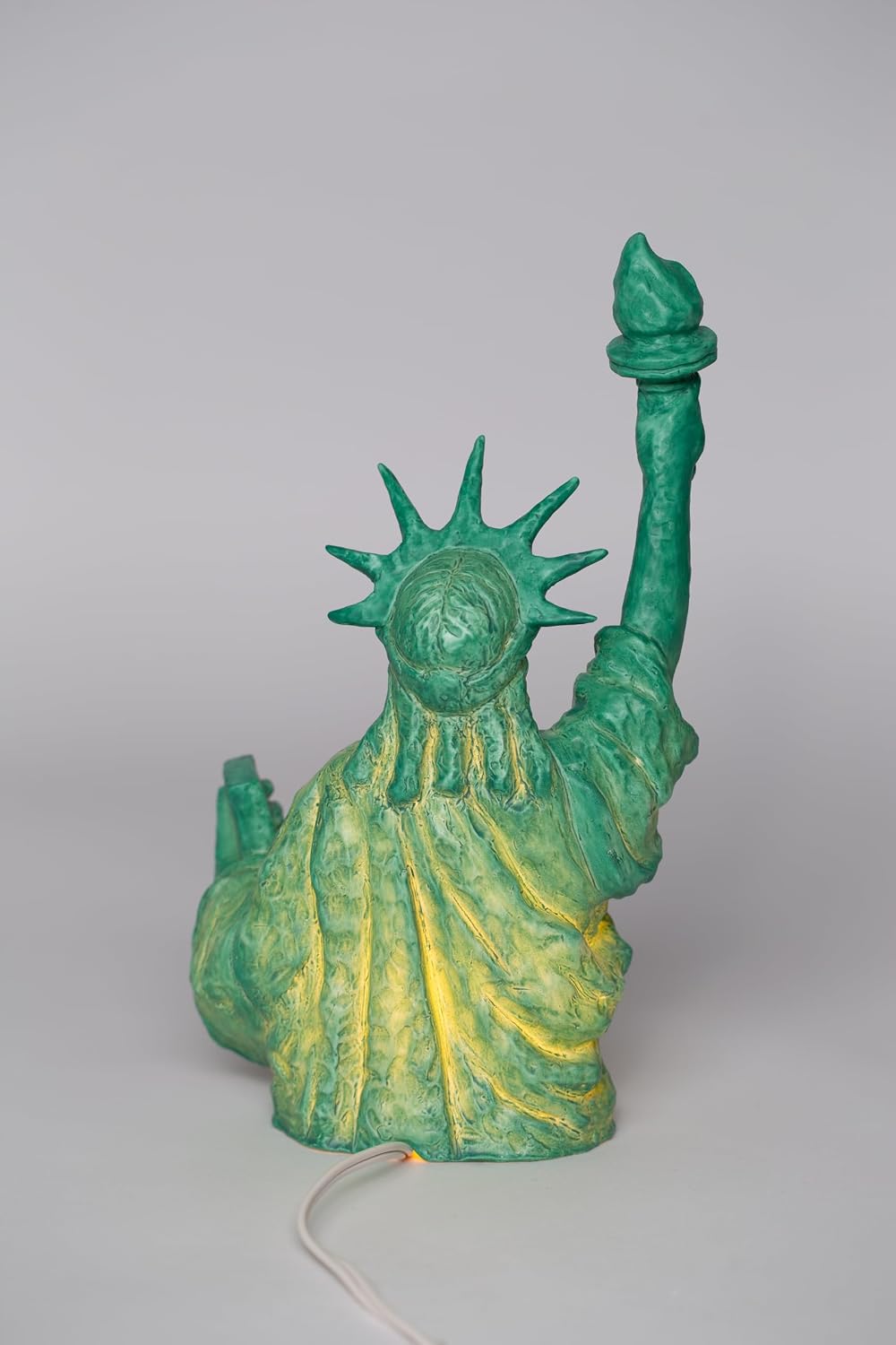Cosmos Gifts Fine Porcelain Statue of Liberty Night Light Figurine 10-7/8" H Green