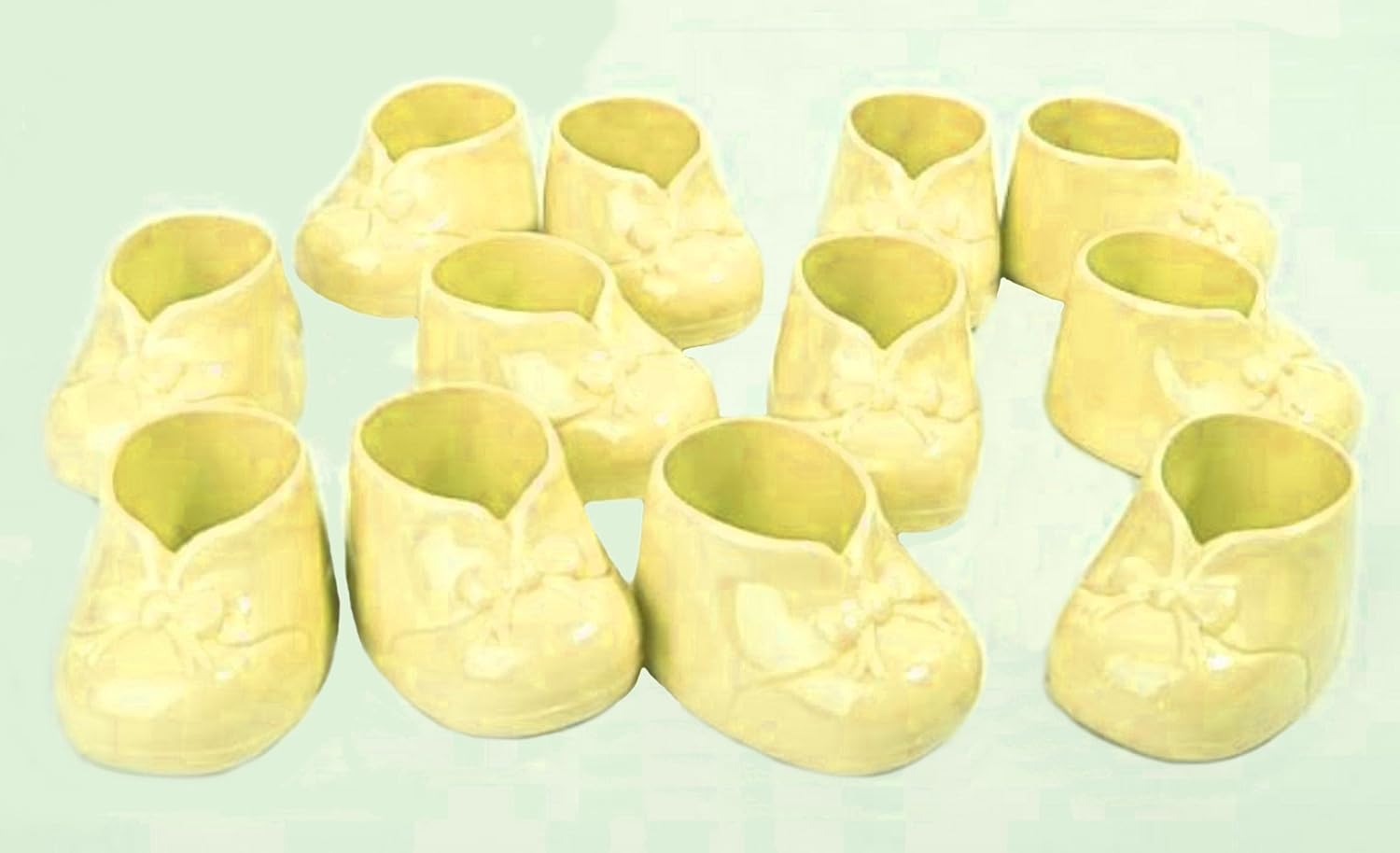 Party Favors Plus Yellow Baby Booties Candy Holders 2.25 Inch 12 Count