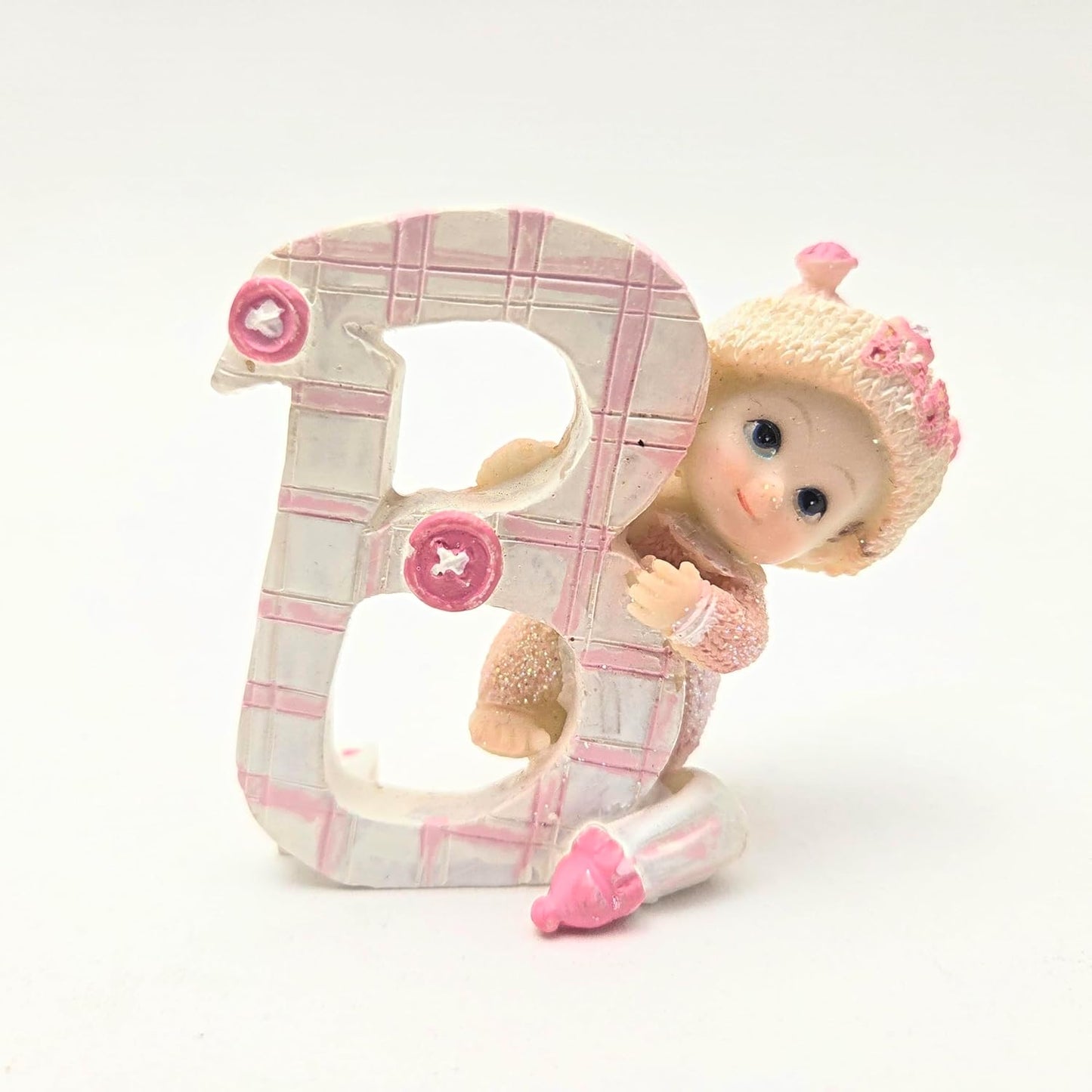 Party Favors Plus Polyresin Baby Figurines Pink White 4 Piece
