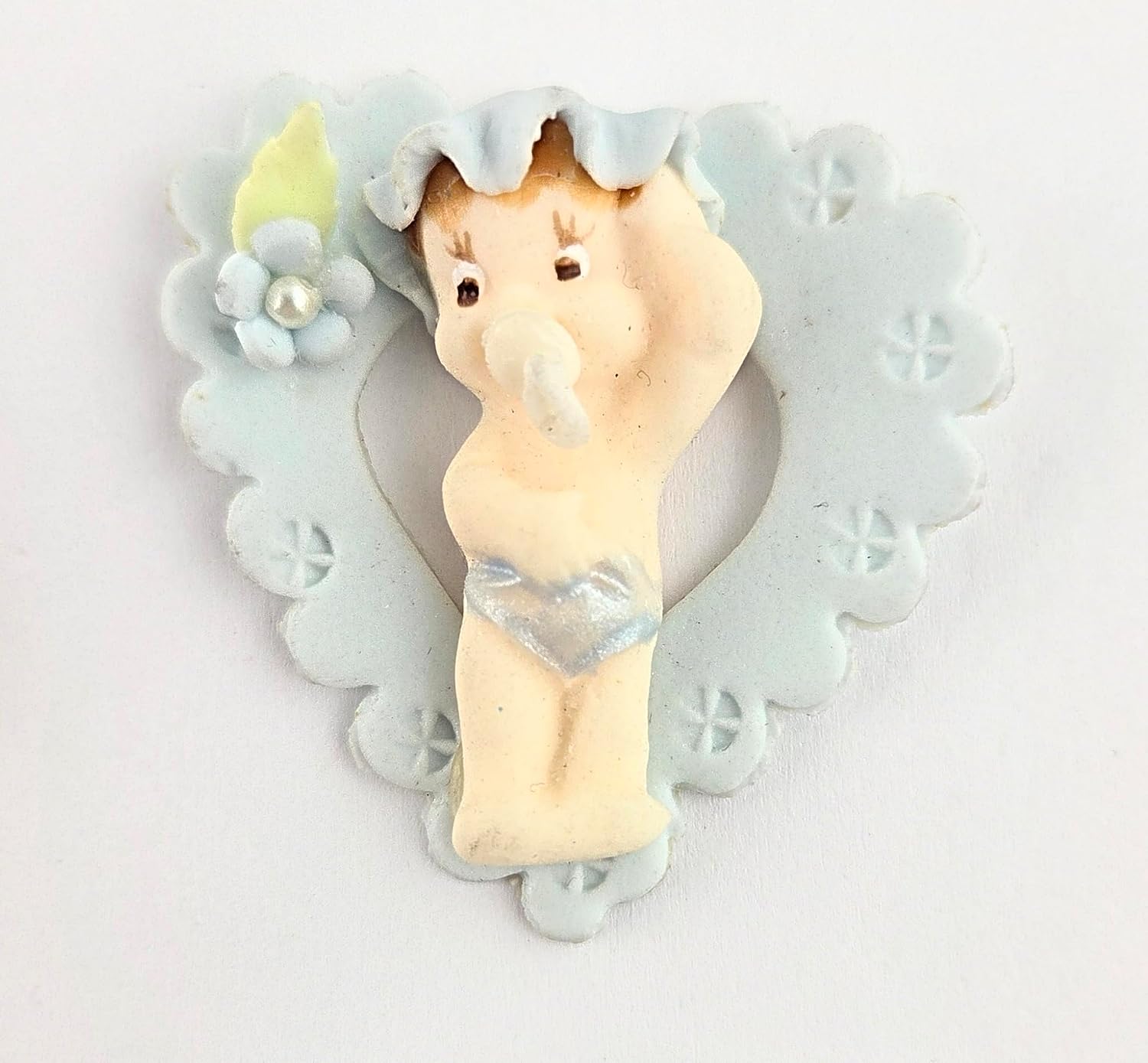 Party Favors Plus Cold Porcelain Capias Figurines Pink Blue 6 Count