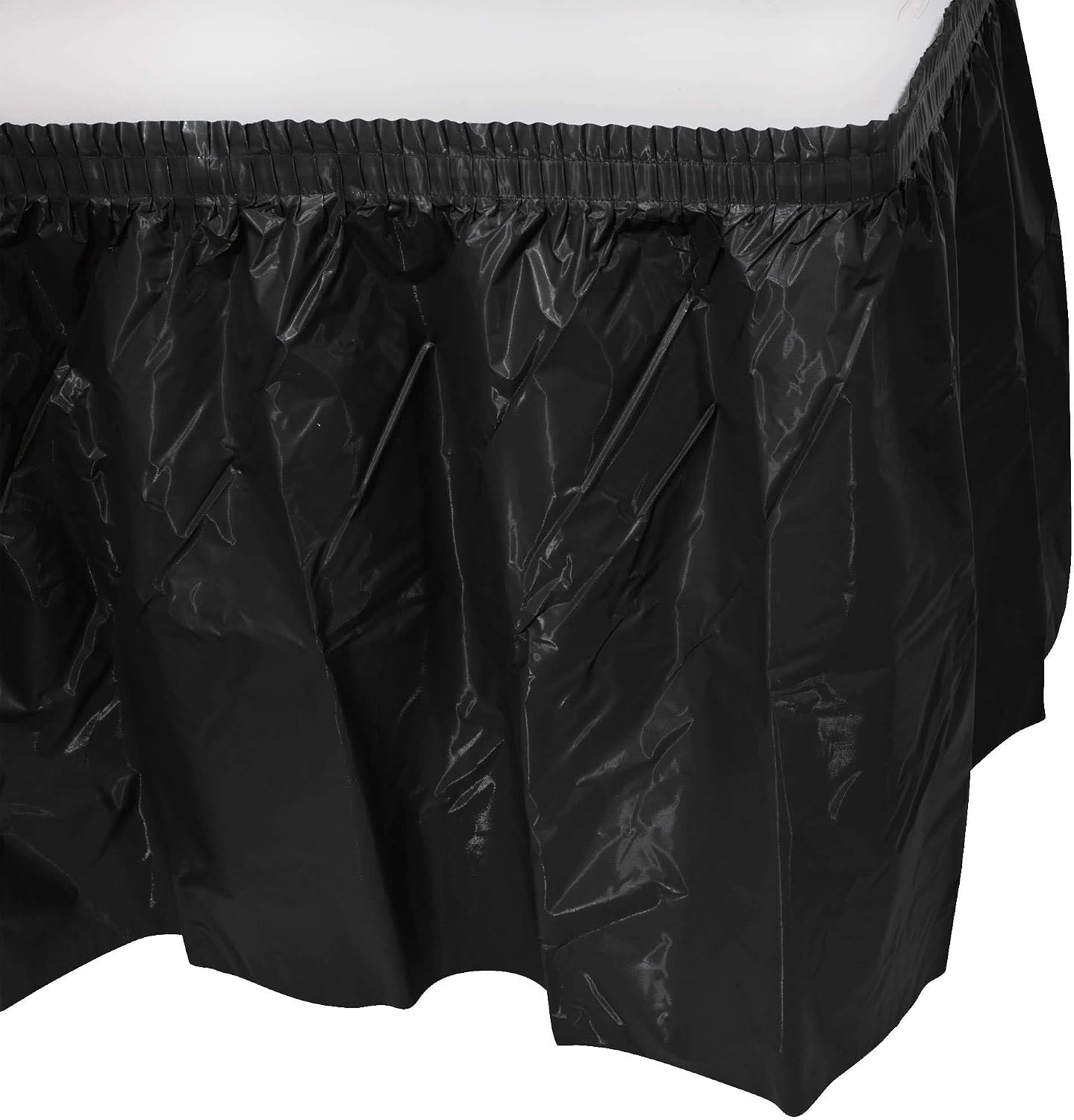 Party Favors Plus Black Plastic Table Skirts 29 in x 13 Ft