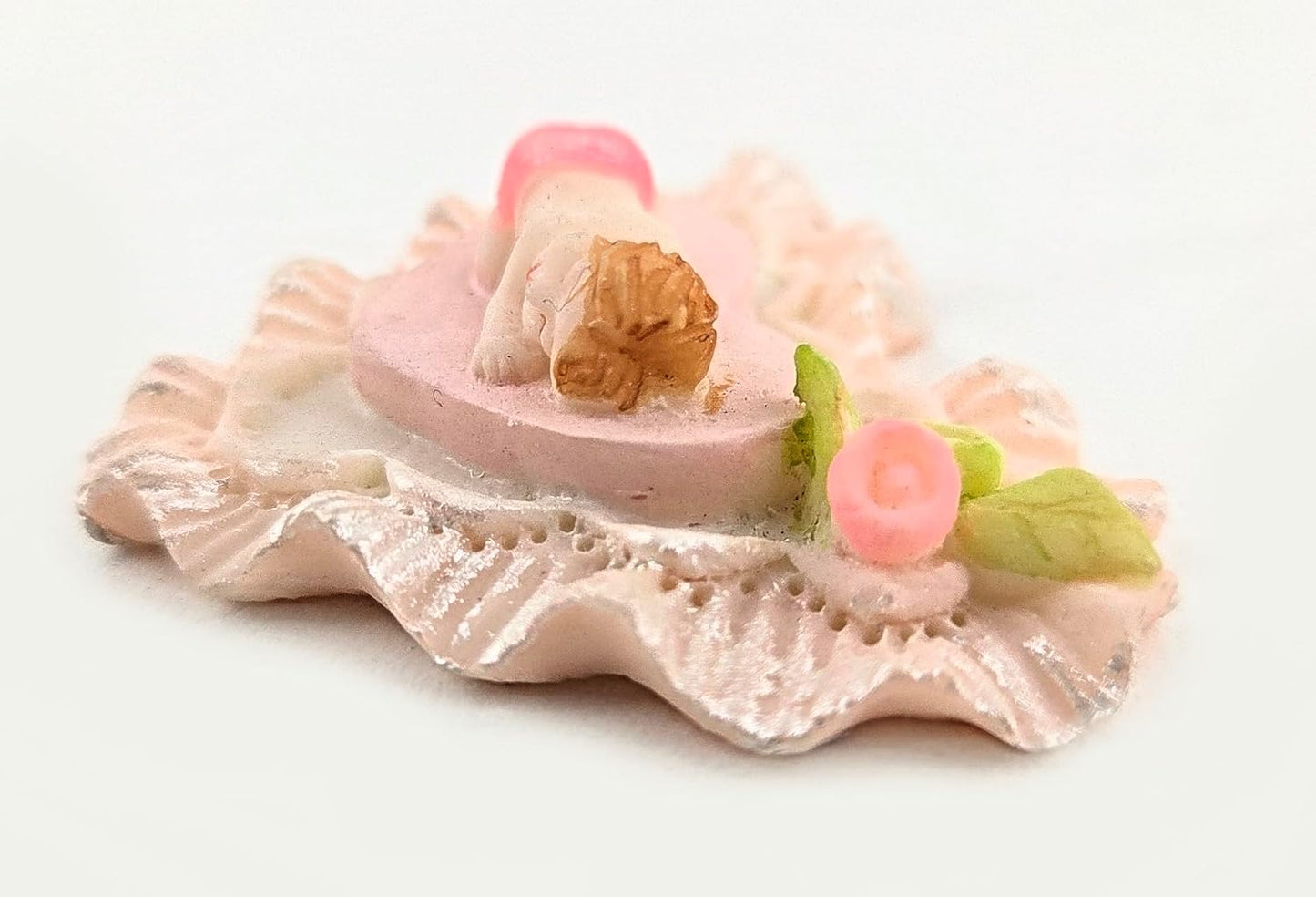 Party Favors Plus Cold Porcelain Baby Shower Favor Capia Sleeping Baby Pink Heart 10 Count