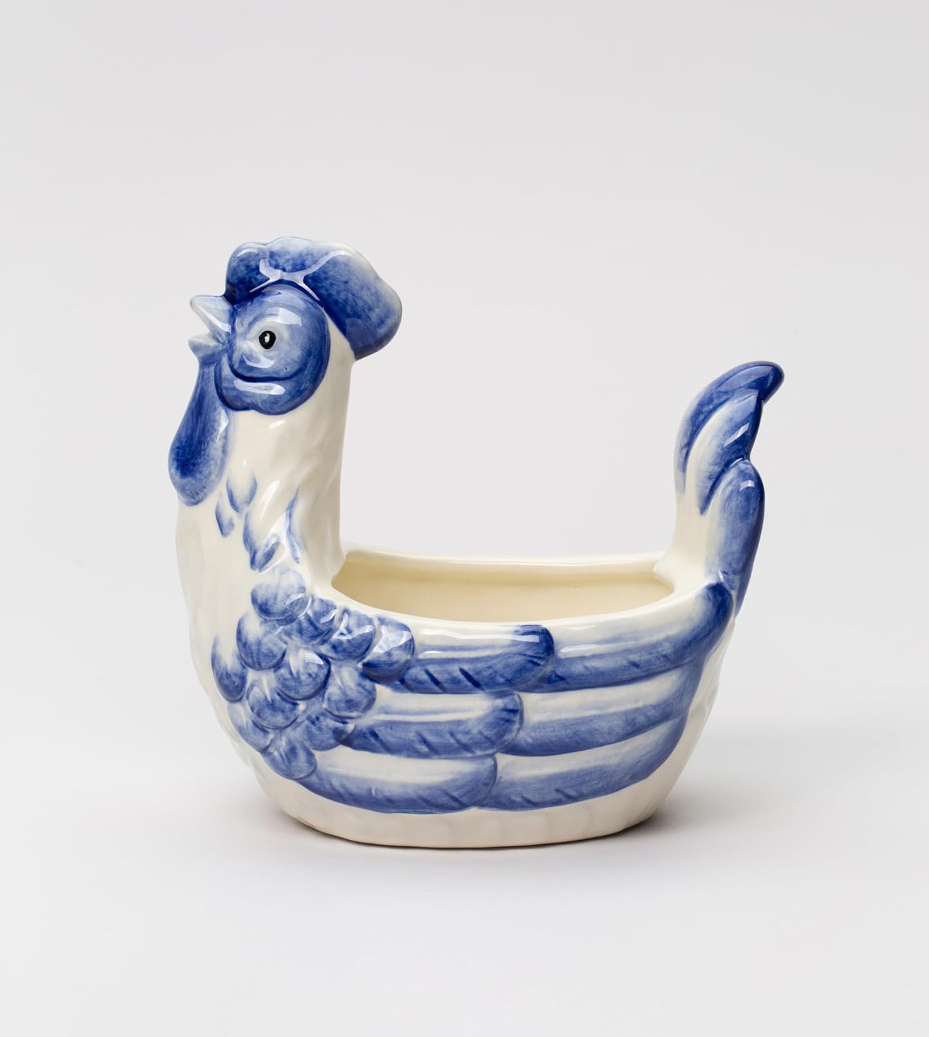 Cosmos Gifts Small Ceramic Dutch Blue Rooster Decorative Bowl 5-3/8" x 3-5/8" x 5-1/4" H 31997