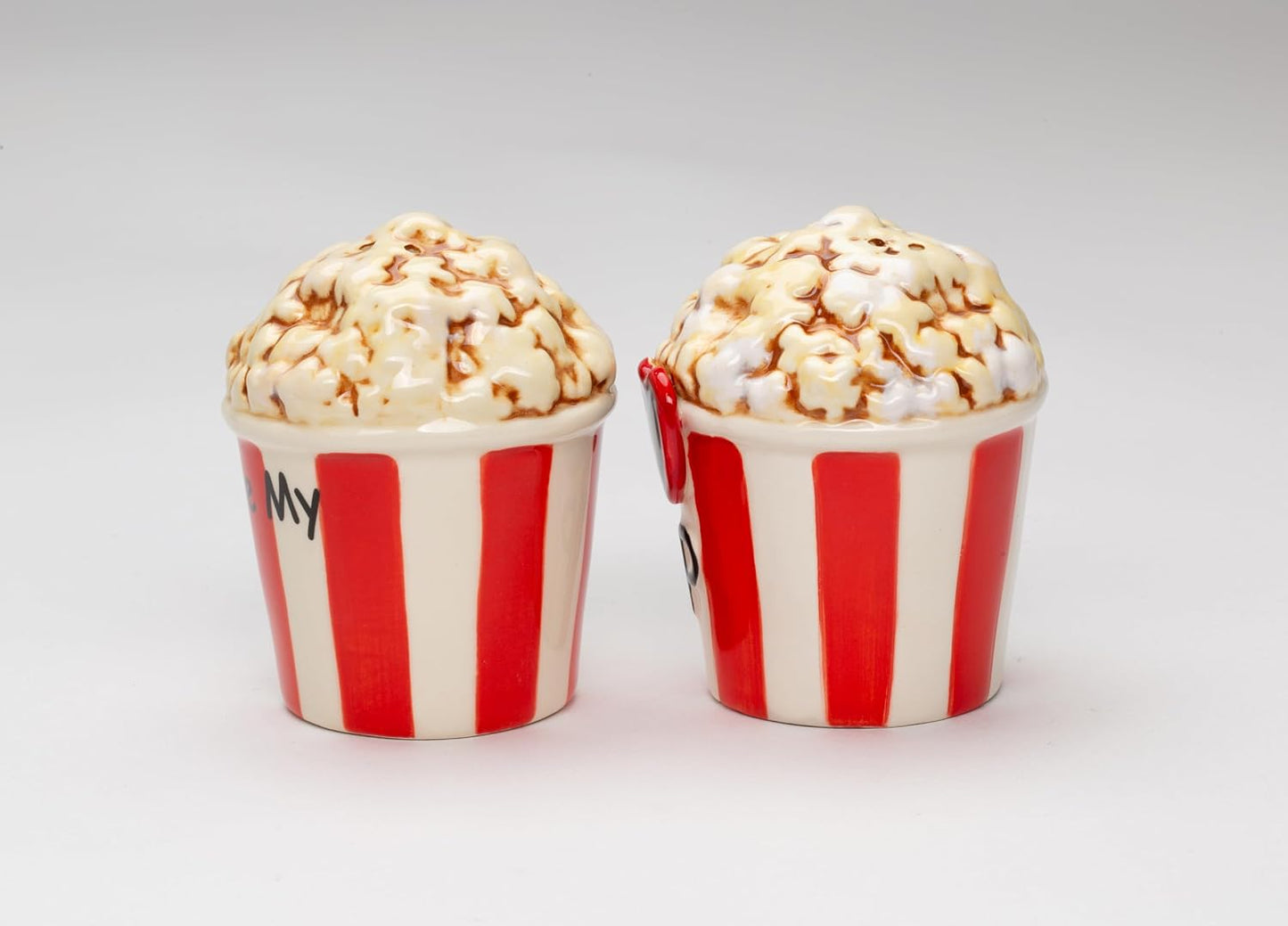Cosmos Gifts Fine Ceramic Pop Corn Love You Make My Heart Pop Salt & Pepper Shakers Set 3" H