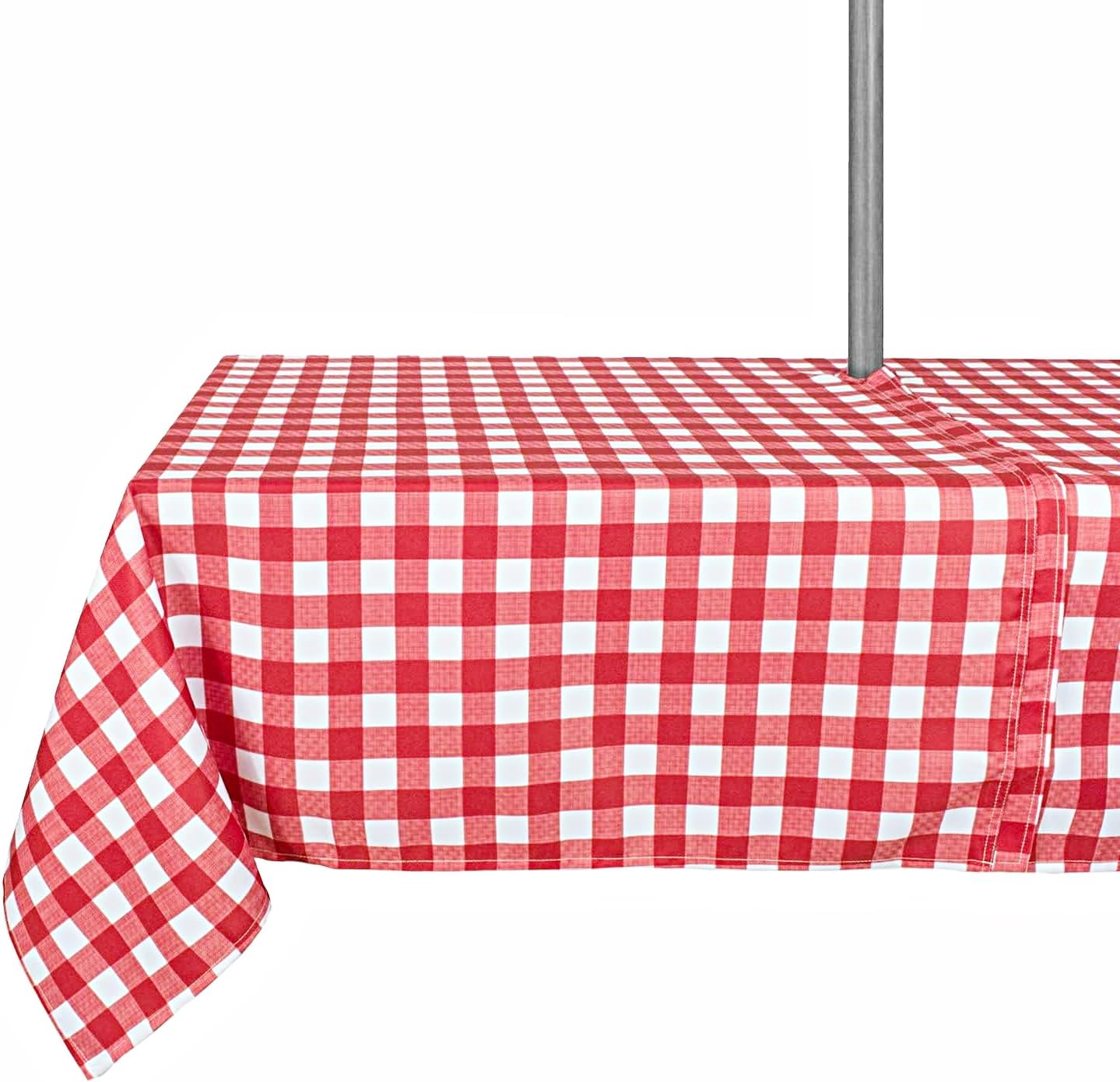 Party Favors Plus Red Checker Rectangular Tablecloth with Zipper 60 X 120 In