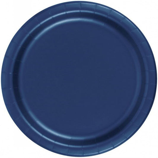 Party Favors Plus Navy Blue Paper Desert Plates 7in 72 Count