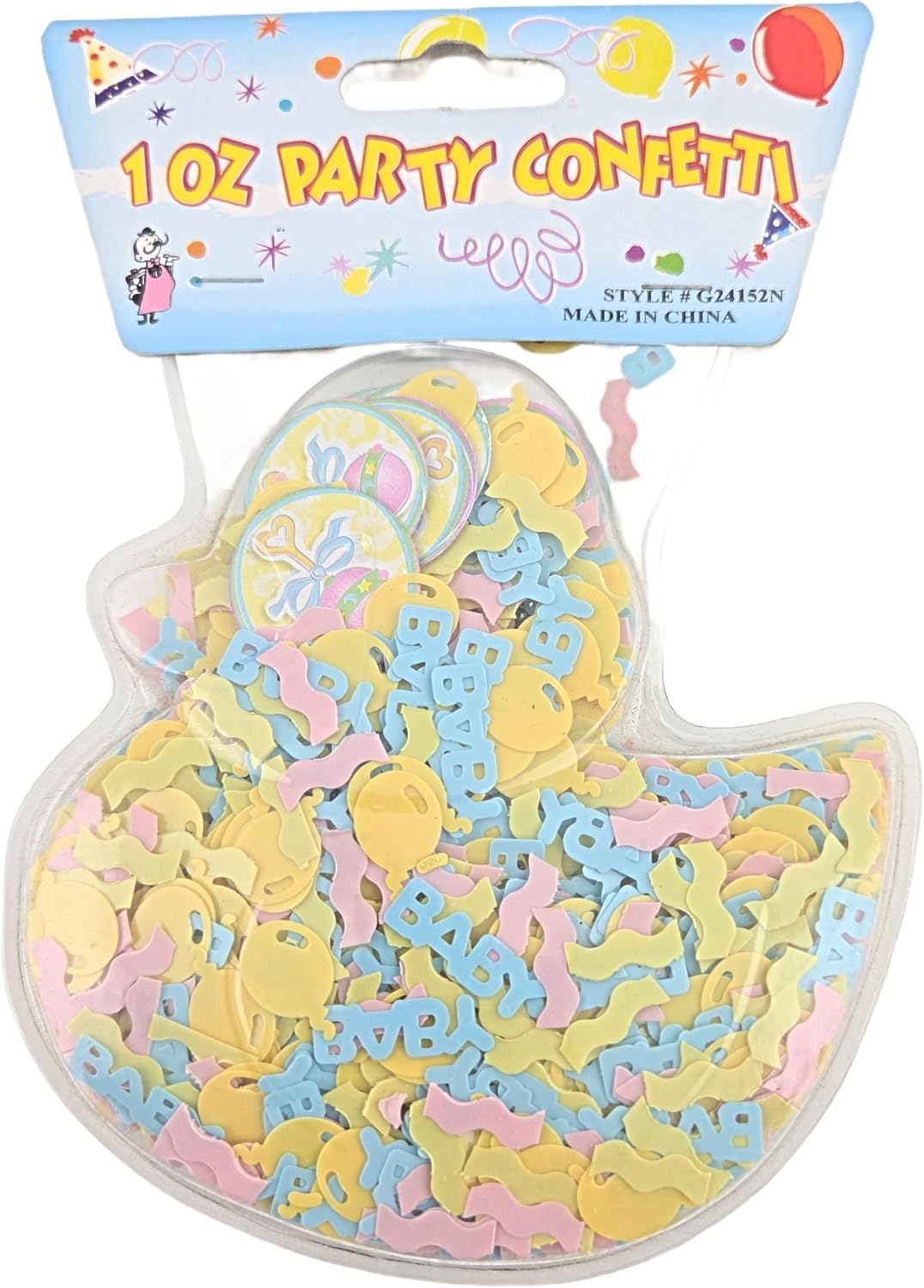 Party Favors Plus Baby Shower Confetti Pastel Pink Blue Yellow 1 Oz