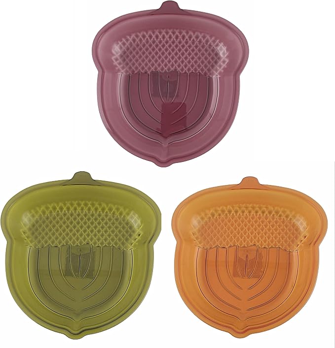 Harvest Acorn Shape Plastic Serving Dish Set of 3