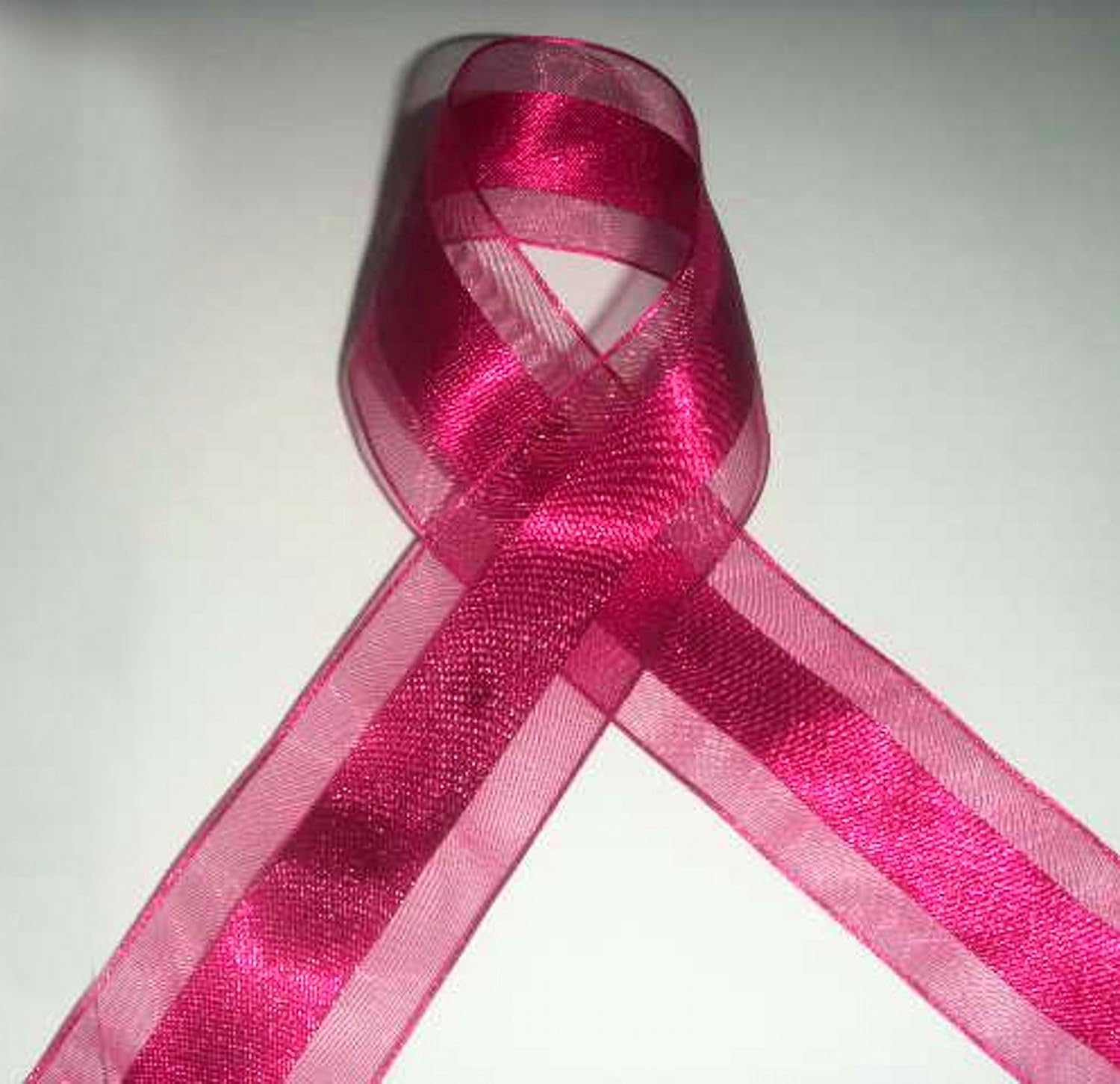 Party Favors Plus Light Pink Organza and Satin Ribbon 1.5in 25 Yards