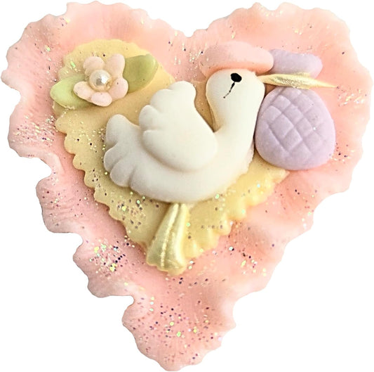Party Favors Plus Cold Porcelain Stork Capia Baby Shower Favor 12 Count