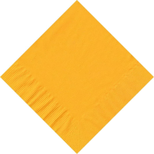 Party Favors Plus Harvest Yellow Beverage Cocktail Napkins 600 Count