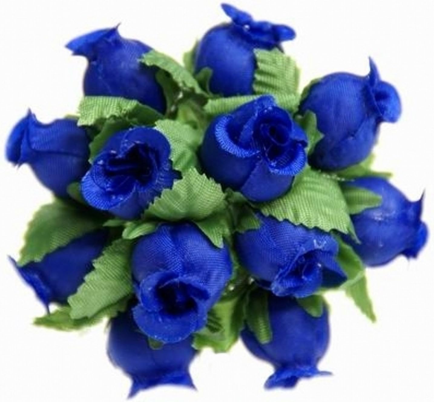 144 Miniature Poly Rose Silk Favor Flower Pick Wedding Shower - Royal Blue