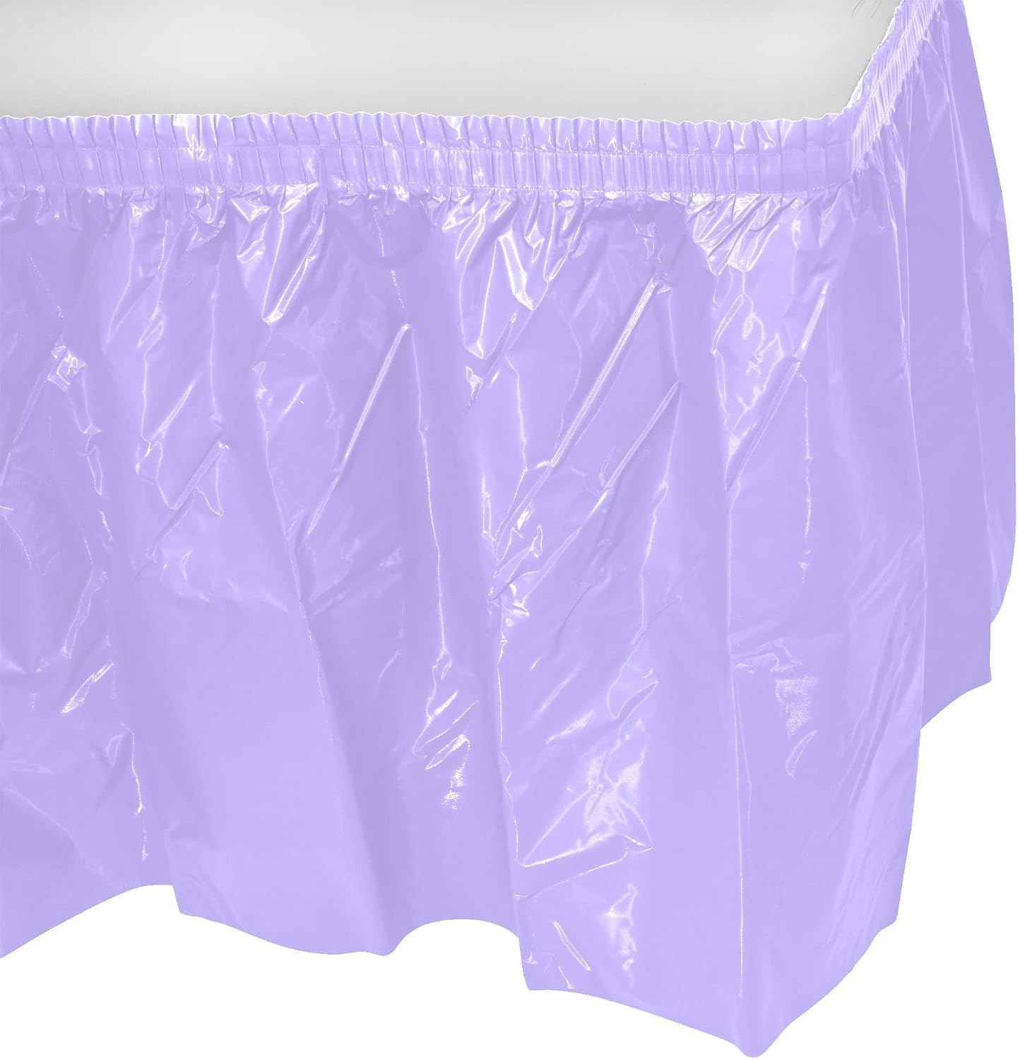 Party Favors Plus Lavender Plastic Rectangular Tablecloth with Matching Table Skirt 54 X 108 Inch 1 Set