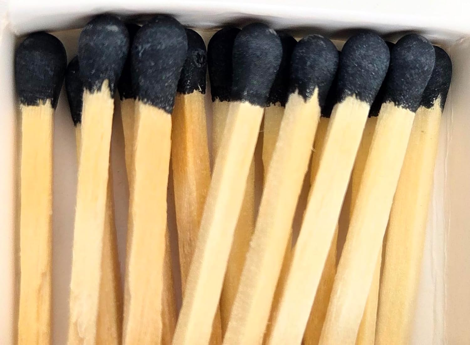 Party Favors Plus Plain Black Cover Wooden Matches Box 50 Count