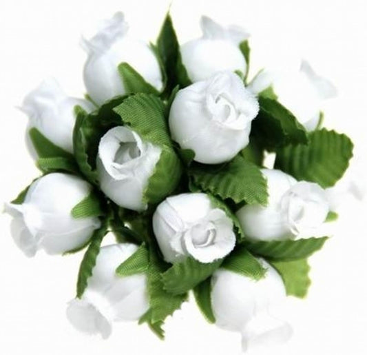 Party Favors Plus White Silk Poly Rose Favor Flower Pick 144 Count