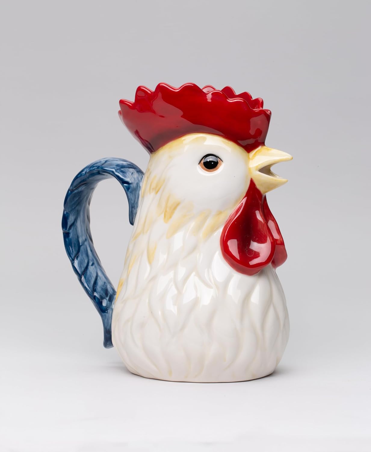 Cosmos Gifts Fine Ceramic Rooster Pitcher 7-3/4" H