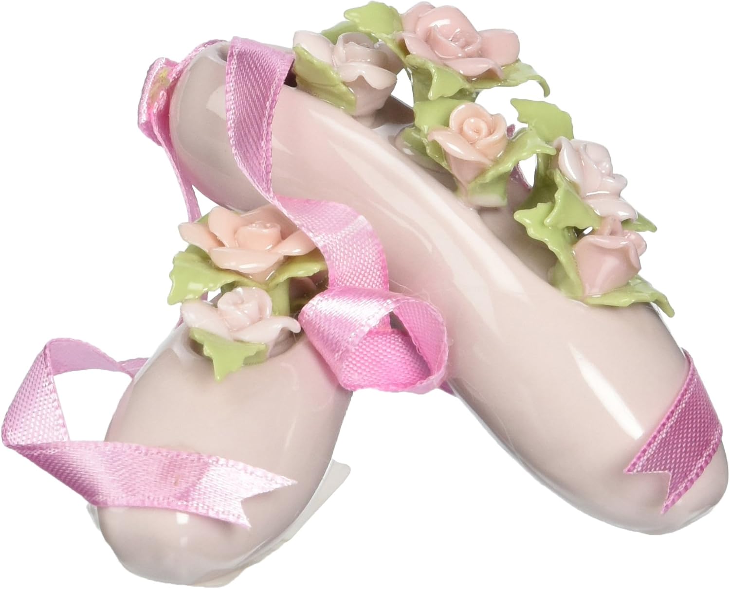 Cosmos Gifts Fine Porcelain Ballet Slippers Figurine 2" H Pink