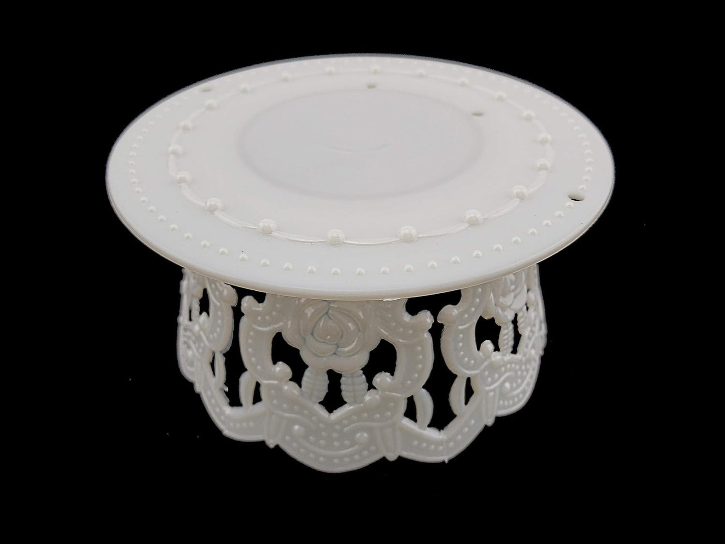 Party Favors Plus Plastic Cake Top Base Stand White 4.5 Inches