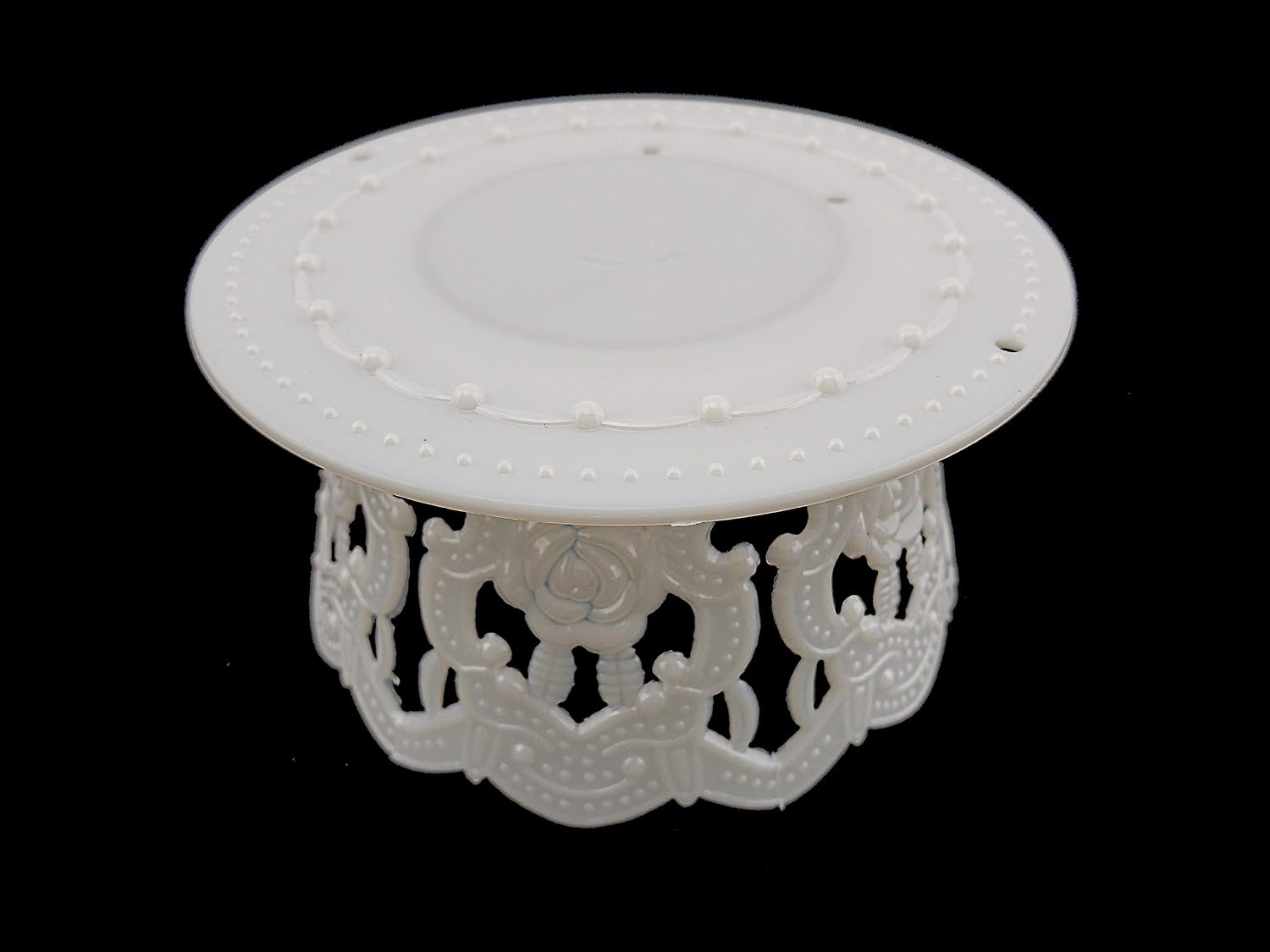 Party Favors Plus Plastic Cake Top Base Stand White 4.5 Inches