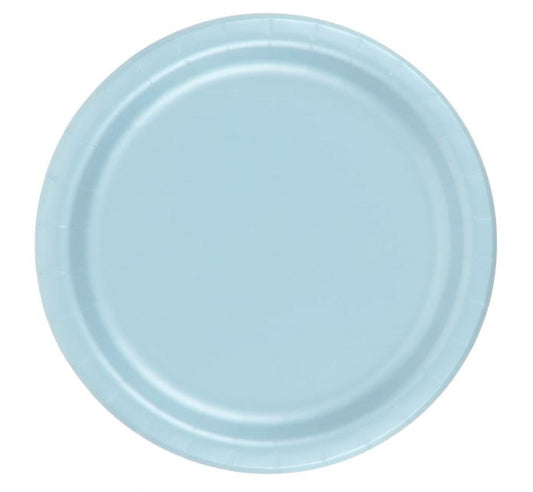 Party Favors Plus Paper Plates Light Blue 24 Count