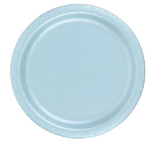 Party Favors Plus Paper Plates Light Blue 24 Count