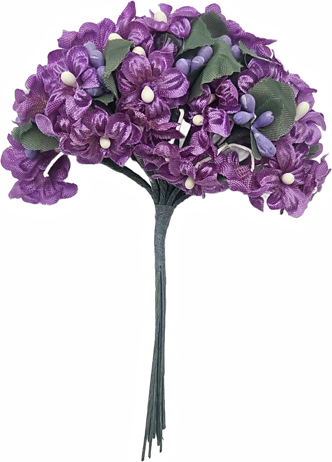 Purple Fabric Daisy Flower Bouquet with Wire Stems, 192 Pieces