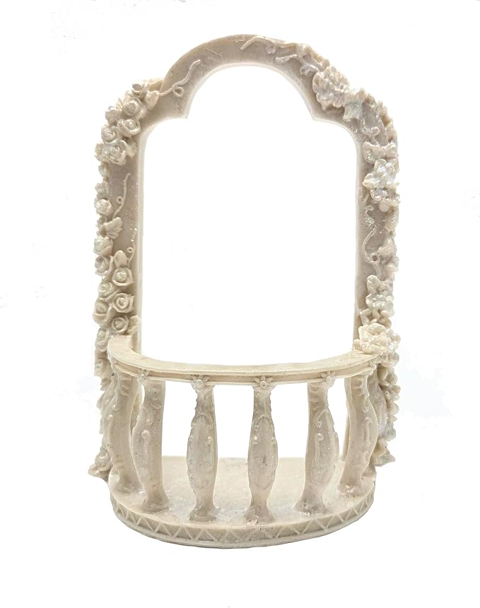 Party Favors Plus Ivory Polyresin Wedding Gazebo Balcony Figurine 6.5 Inch