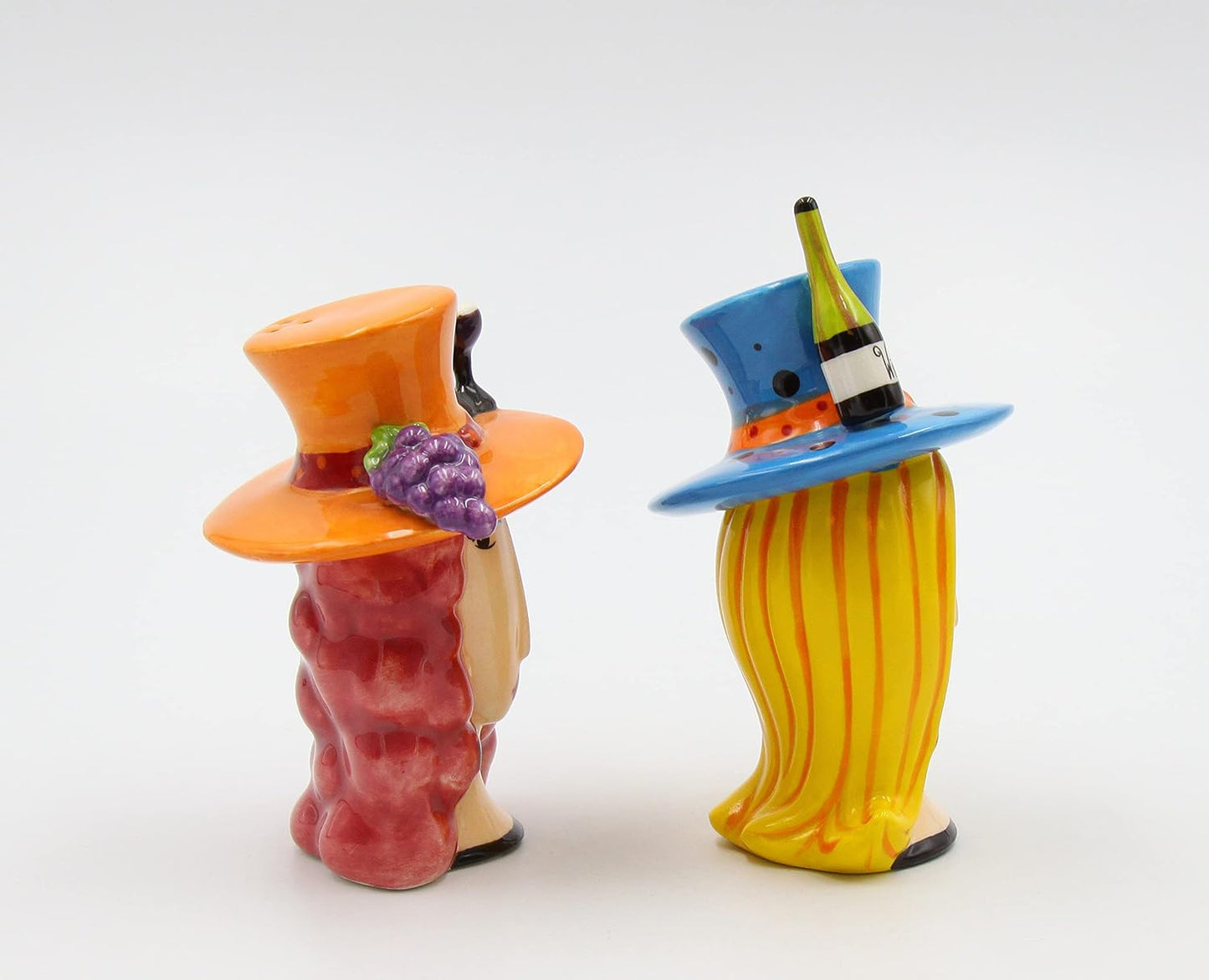 Cosmos Gifts Fine Ceramic Let's Have Some Wine Salt & Pepper Shakers Set 4-1/2" H