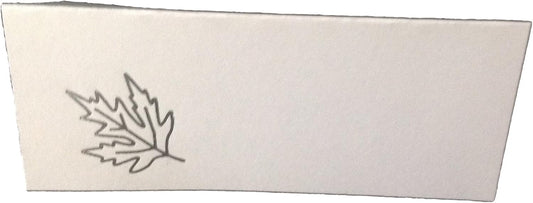 Party Favors Plus Silver Leaf Tent Style White Place Cards 100 Count