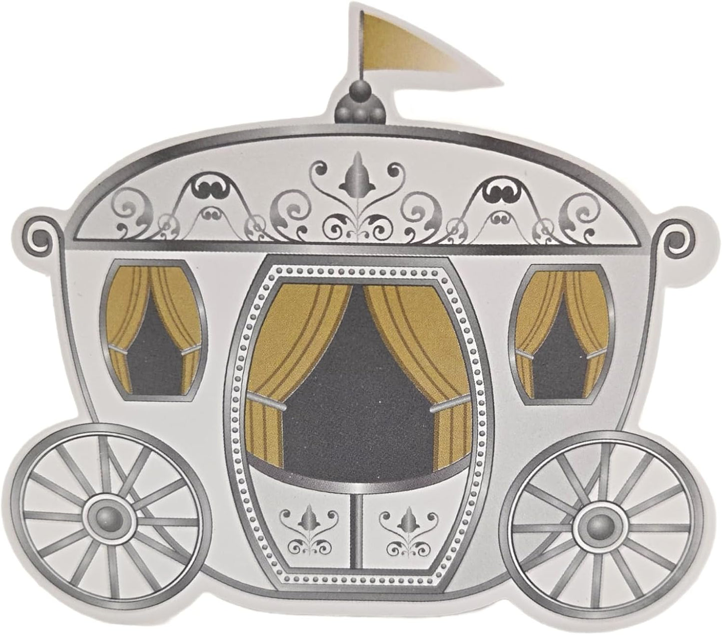 Party Favors Plus Cinderella Carriage-Shaped Favor Boxes 12 Pack
