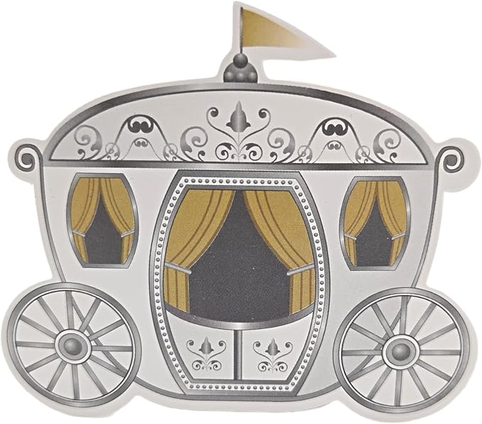 Party Favors Plus Cinderella Carriage-Shaped Favor Boxes 12 Pack