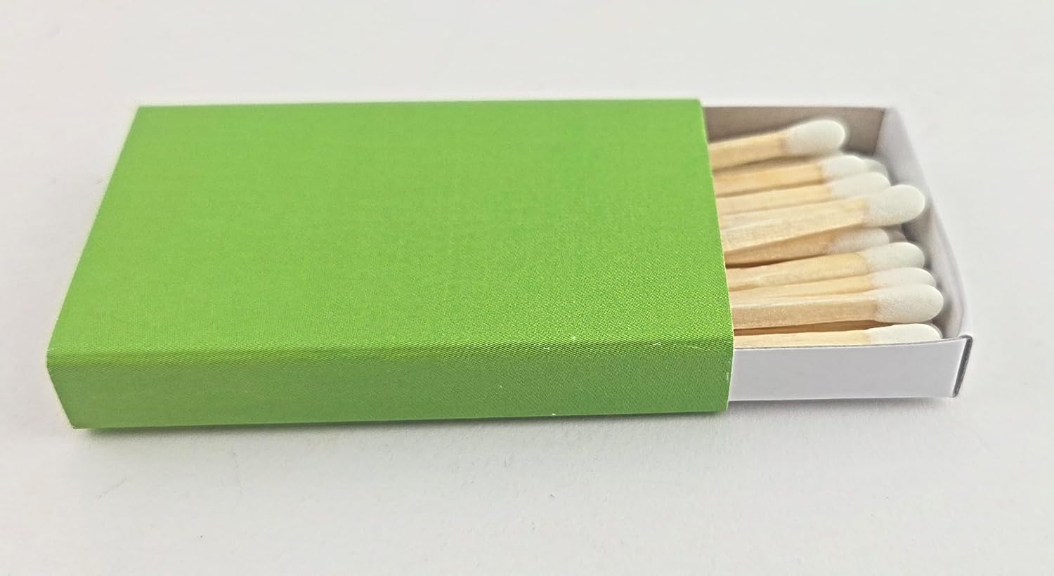 Citrus Green Wooden Box Matches White Tip 50 Pack
