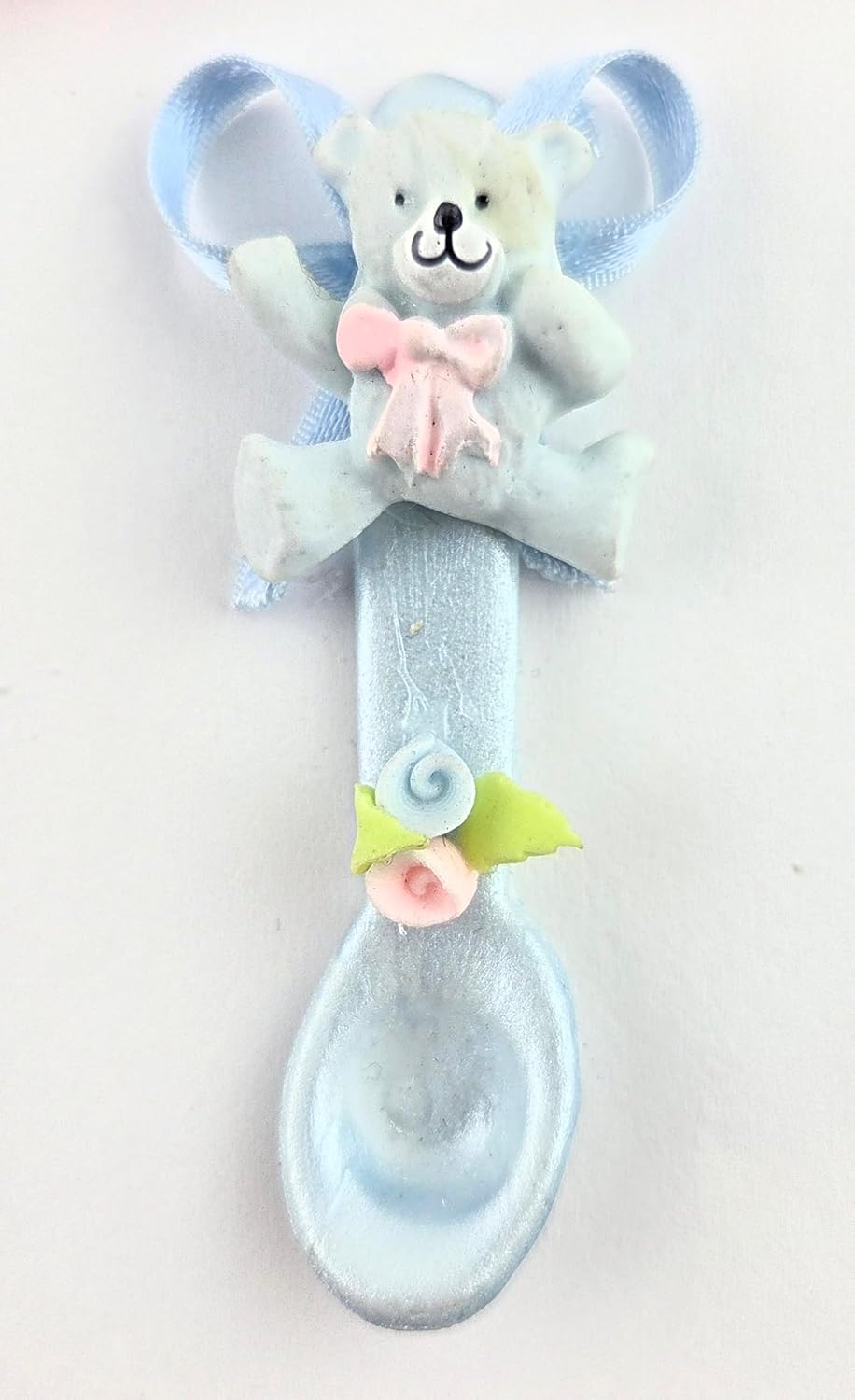 Party Favors Plus Cold Porcelain Tiny Bear Mini Spoon Figurines Pink Blue 7 Count