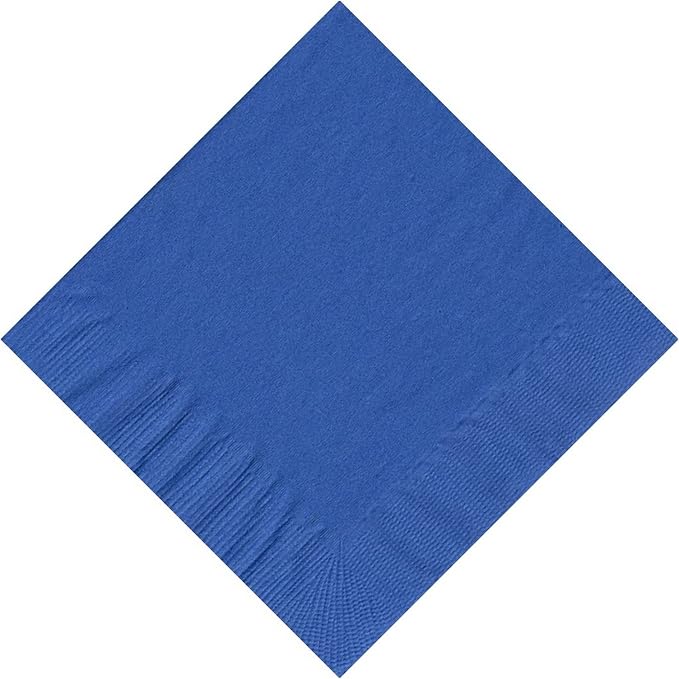 Party Favors Plus Beverage Napkins Royal Blue 600 Count