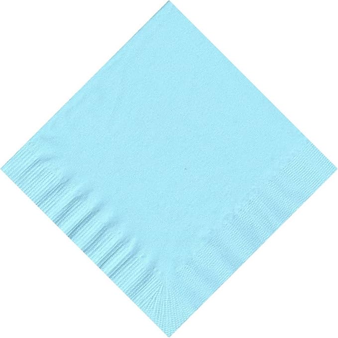 Party Favors Plus Beverage Cocktail Napkins Light Blue 600 Count