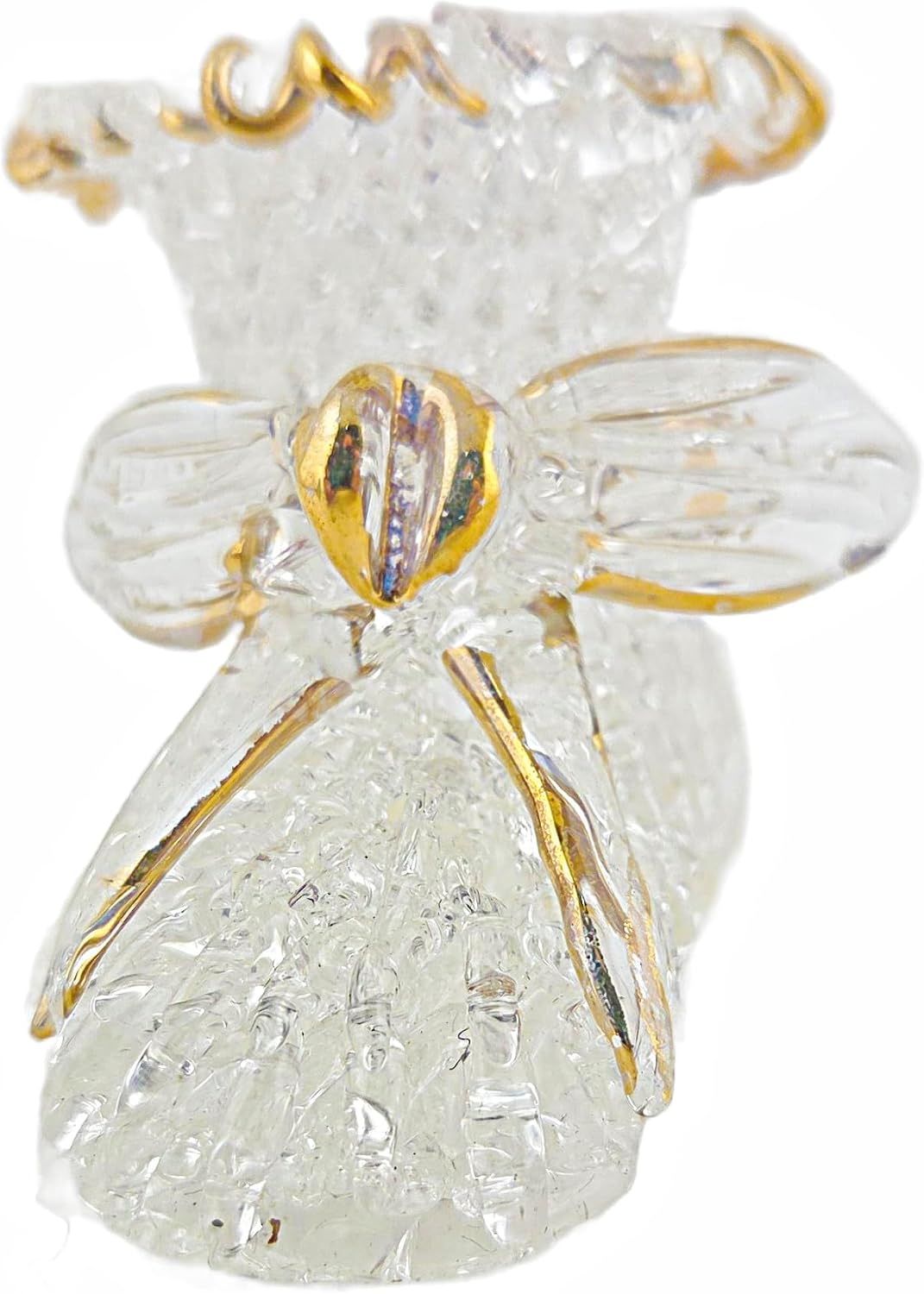 Party Favors Plus Resin Crystal Baby Bootie Ornament Clear Gold 2 Inch