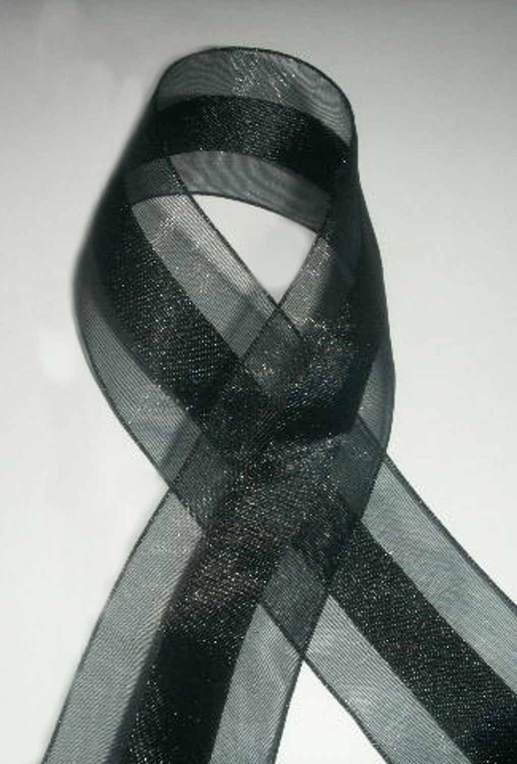 Party Favors Plus Black Organza and Satin Ribbon 1.5in 25 Yards