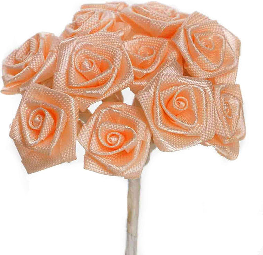 Party Favors Plus Peach Wrap Rose Wedding Flower Pick 144 Count