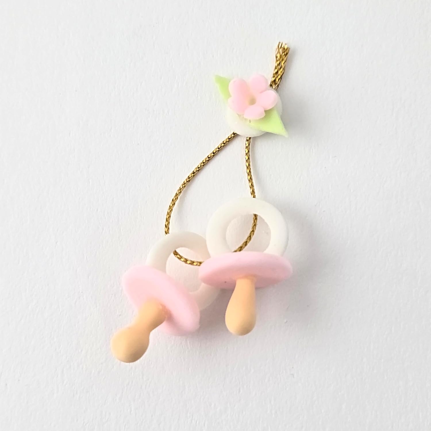 Party Favors Plus Cold Porcelain Pacifier Capias Figurines Pink 12 Count