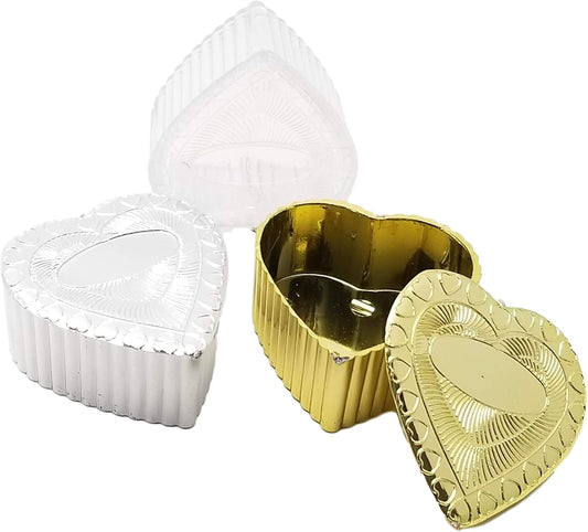 Party Favors Plus Clear Plastic Heart Box Wedding Favor Candy Holder 12 Pack