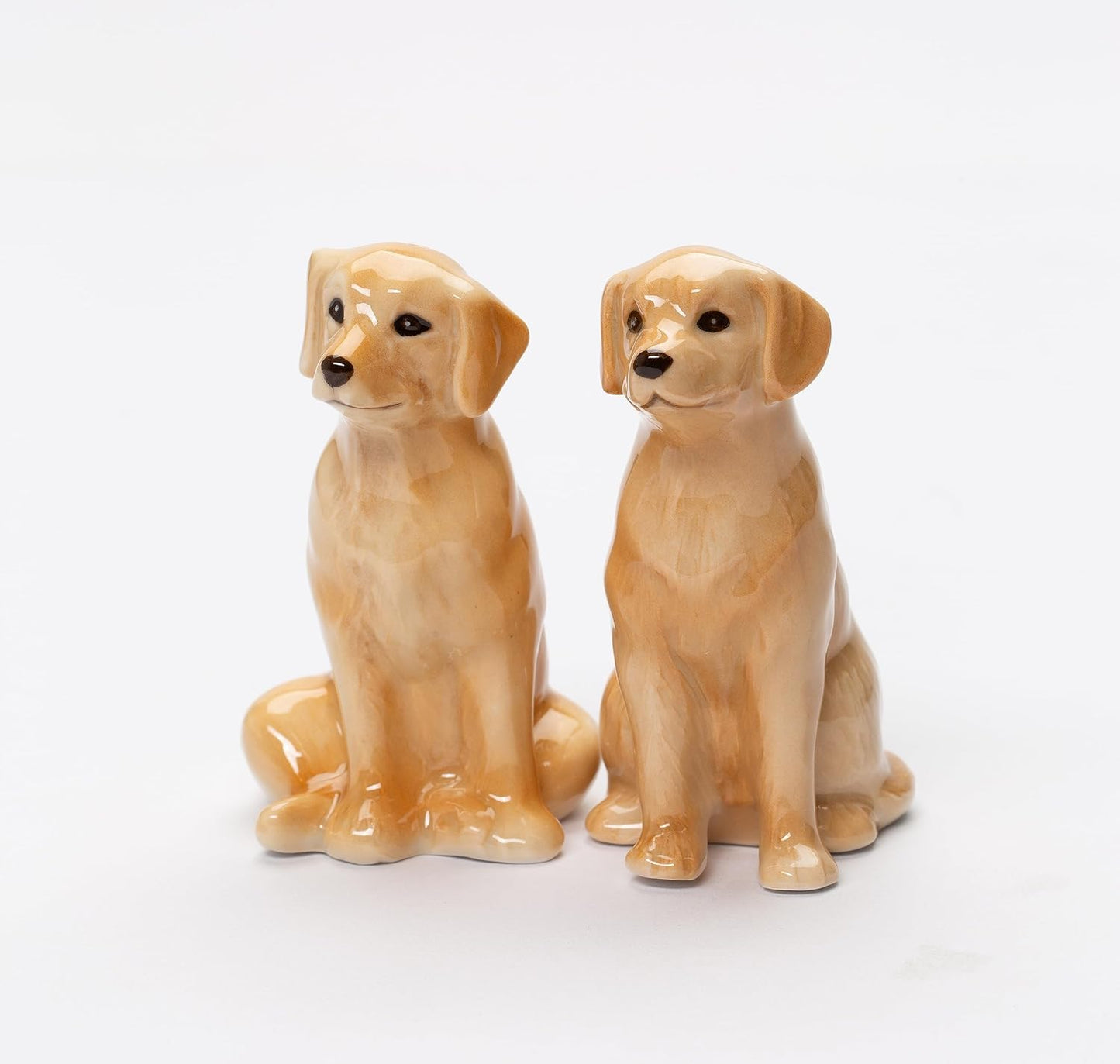 Cosmos Gifts Fine Ceramic Labrador Retriever Dogs Salt and Pepper Shakers Set 3-5/8" H