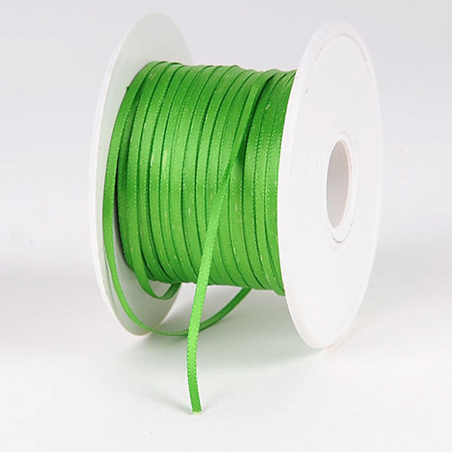Party Favors Plus Apple Green Double Face Satin Ribbon 1/8in 100 Yards