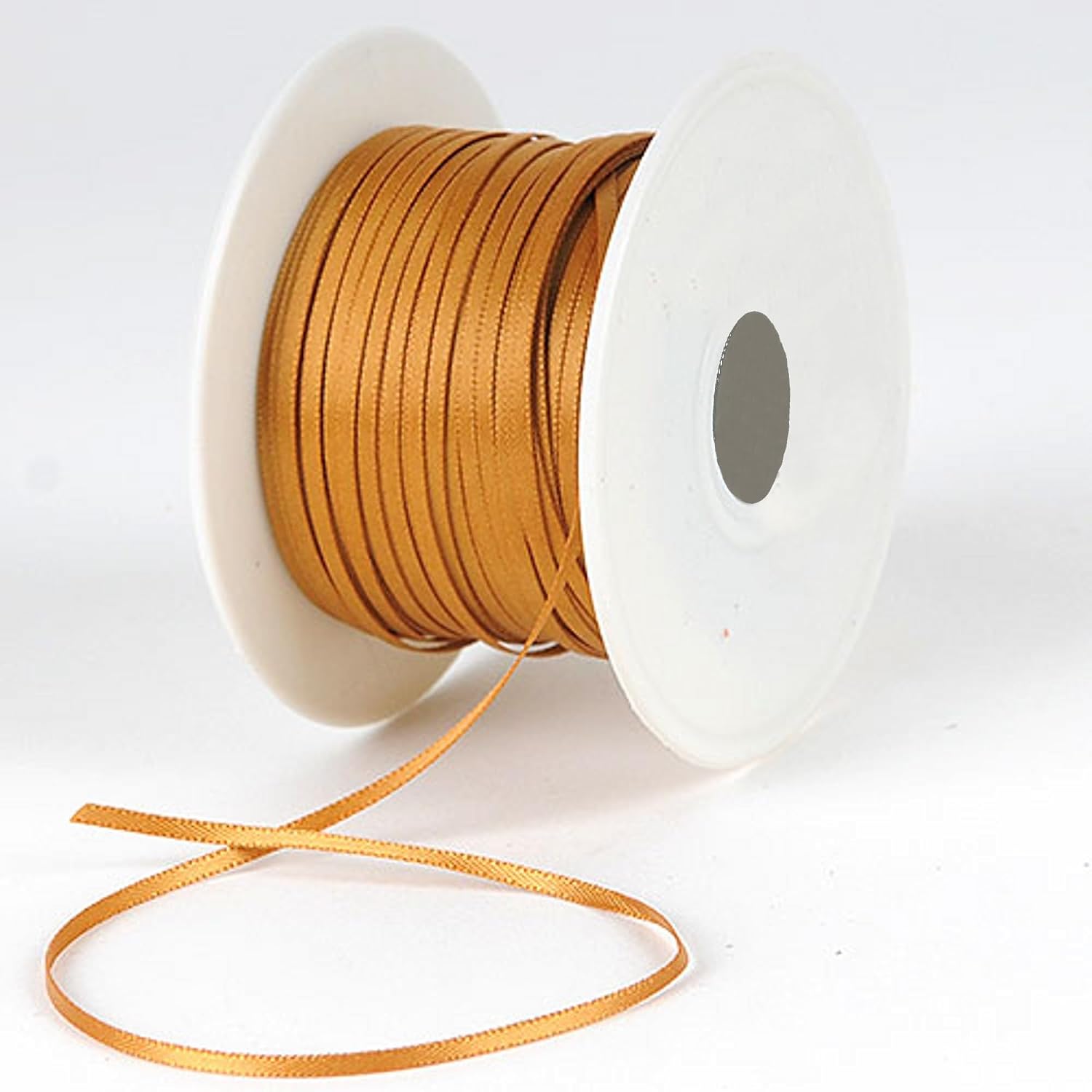 Party Favors Plus Gold Double Face Satin Ribbon 1/8in 100 Yards