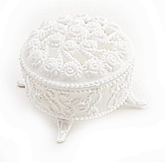 Party Favors Plus White Plastic Round Trinket Containers 12 Count