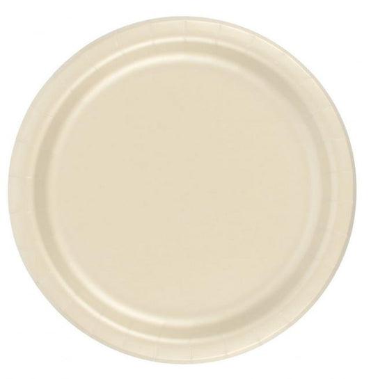 Party Favors Plus Ivory Paper Dessert Plates 7 Inch 24 Count