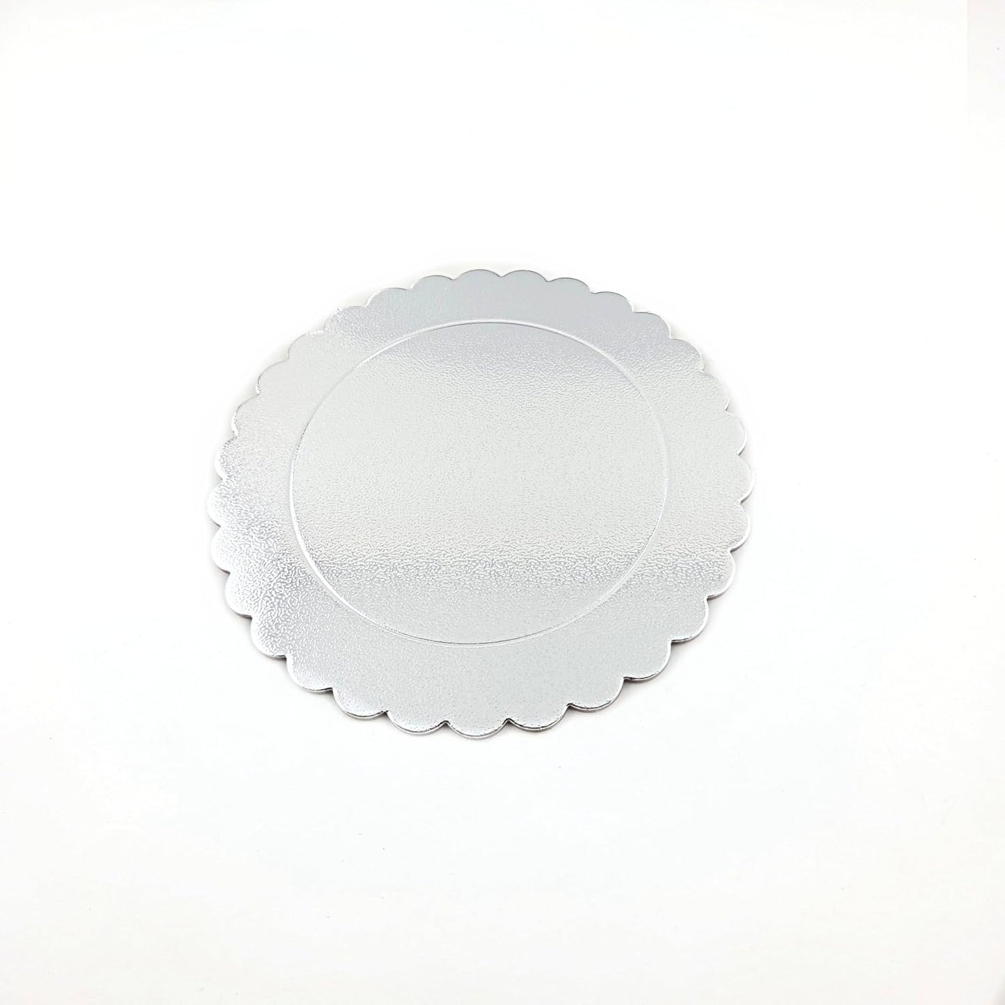 Party Favors Plus Silver Round Cake Boards Scalloped Edge Heavy Duty 8 Inch 10 Count