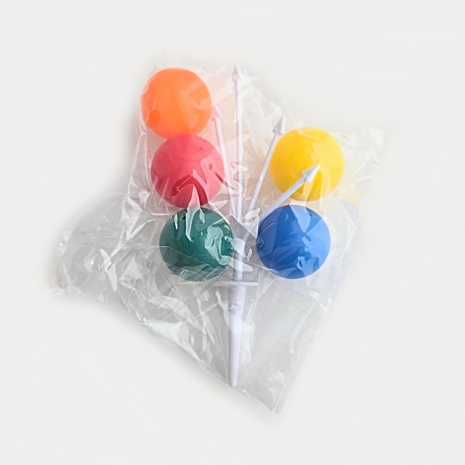 Party Favors Plus Mini Plastic Balloon Picks Multicolor 12 Count